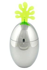 Alessi Barattolo da cucina porta alimenti con pomolo in termoplastica verde lime altezza cm 24. Articolo OVO JL02GR