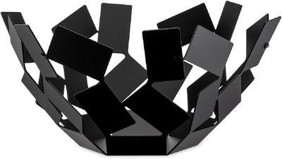 Alessi, fruttiera la stanza dello scirocco in acciaio colorato con resina epissodica, nero. Articolo MT02 B
