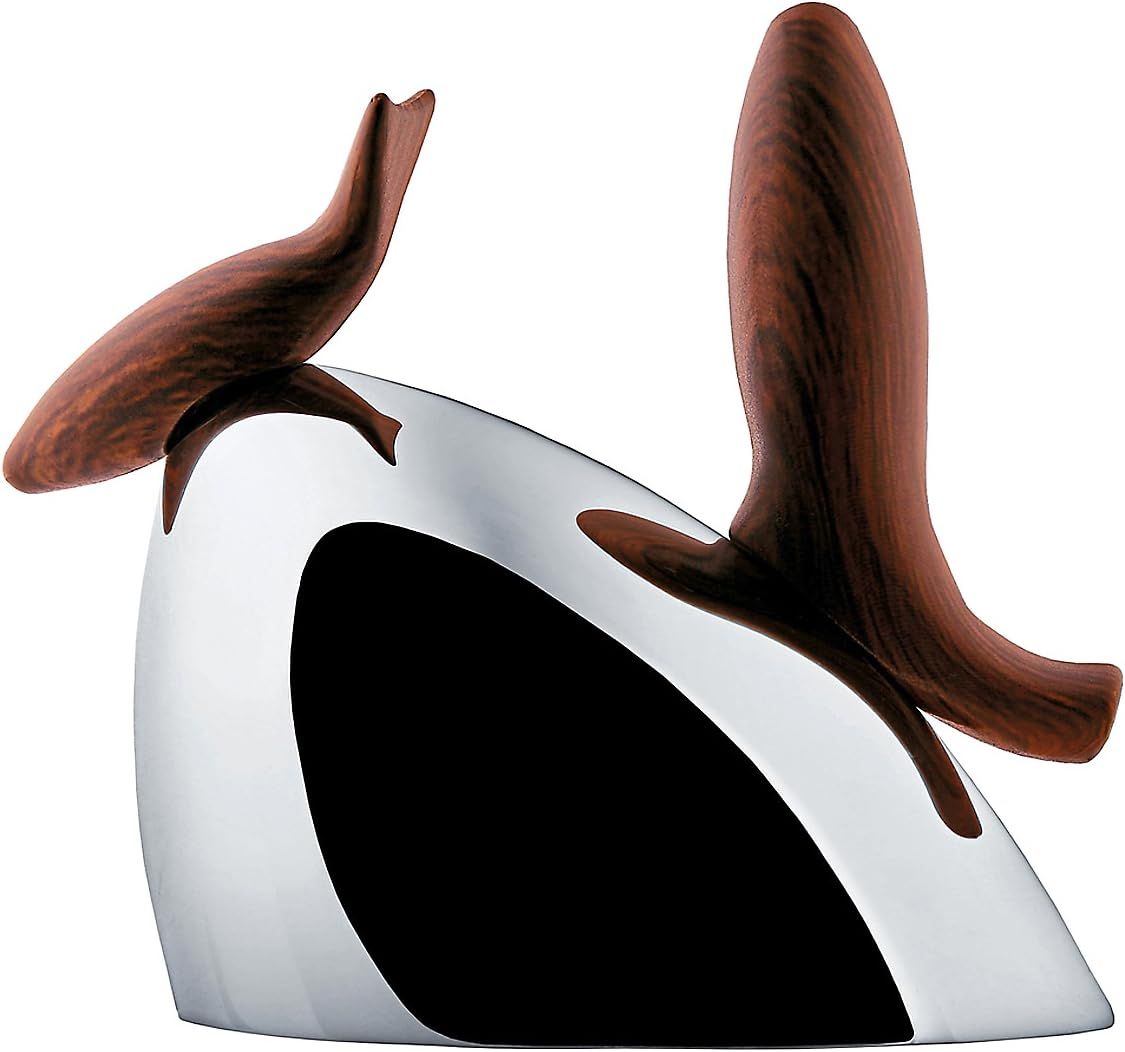 Alessi, bollitore in  miniatura Pito in acciaio 18/10 e pomolo in legno