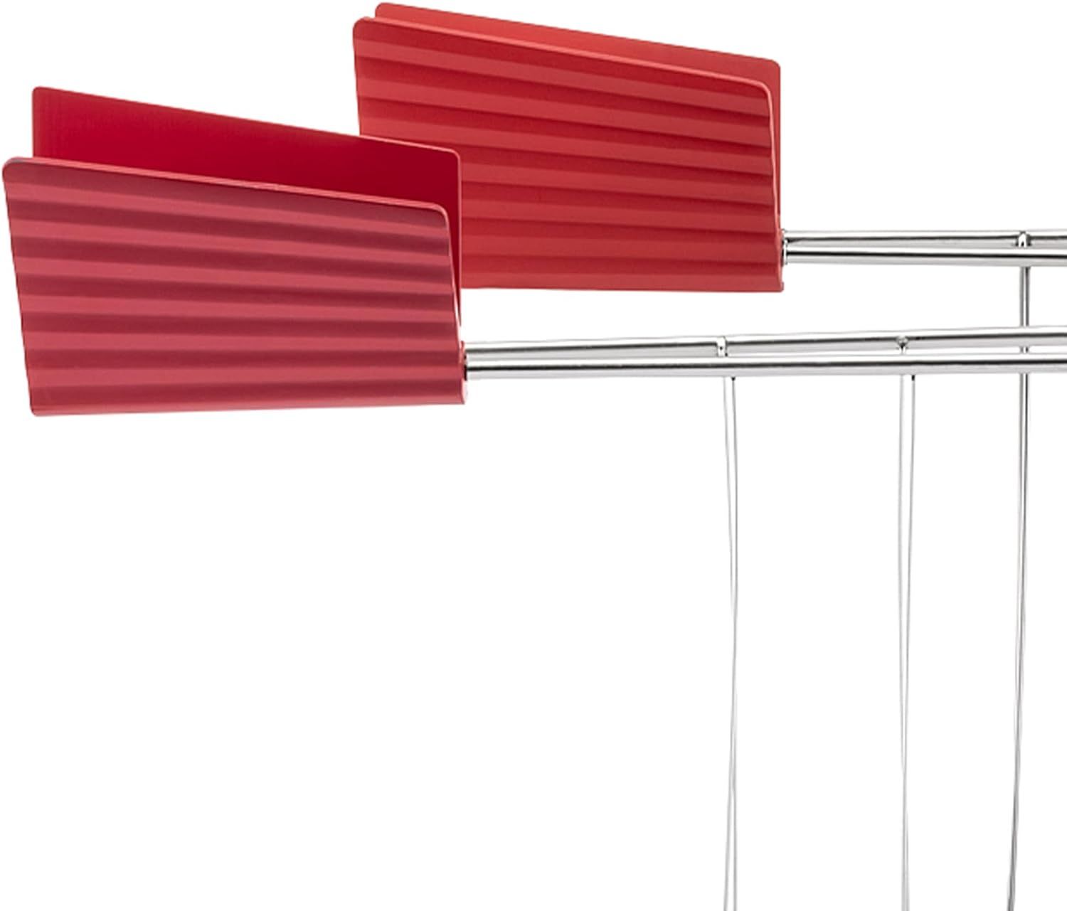 Alessi, Set di due pinze per tostapane in acciaio e resina termoplastica. Colore rosso, articolo MDL08RA R Plissé