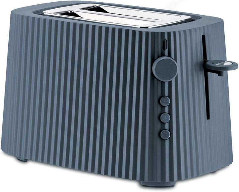 Alessi, Tostapane  in resina termoplastica, grigio. 850 W, articolo MDL08 G Plissé