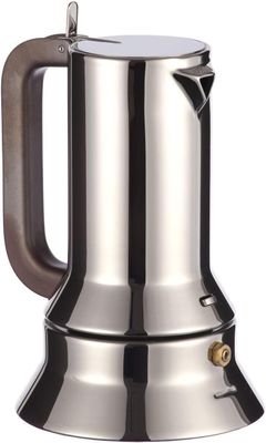 Alessi, caffettiera espresso 1 tazza in acciaio inossidabile 18/10. Fondo magnetico adatto anche per la cottura a induzione. Articolo 9090/1