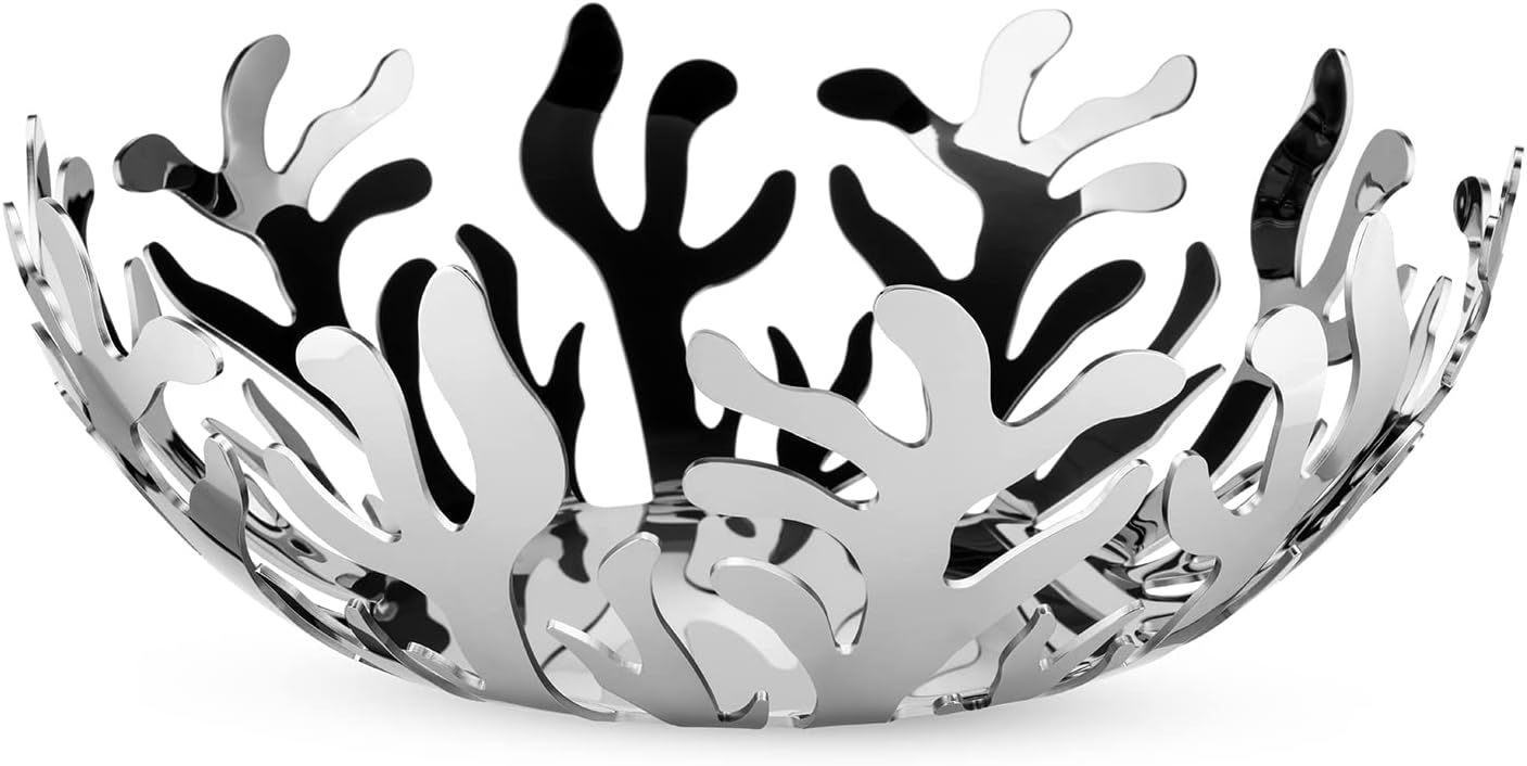Alessi fruttiera Mediterraneo in acciaio inossidabile 18/10, diametro cm 29. Articolo ESI01/29
