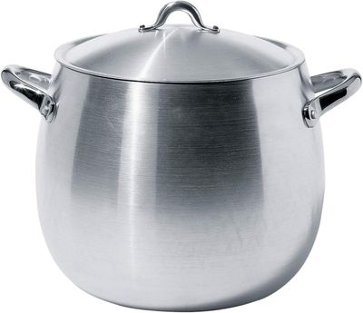 Alessi, Pentola Mami in alluminio con Coperchio, Lt 1,3 diametro cm 26. Articolo SG100/26AL