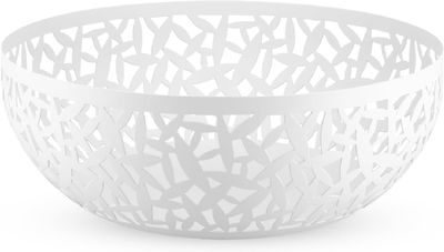 Alessi Frutiera Cactus in acciaio colorato con resina epossidica, Super White, cm 29. Articolo MSA04/29 W