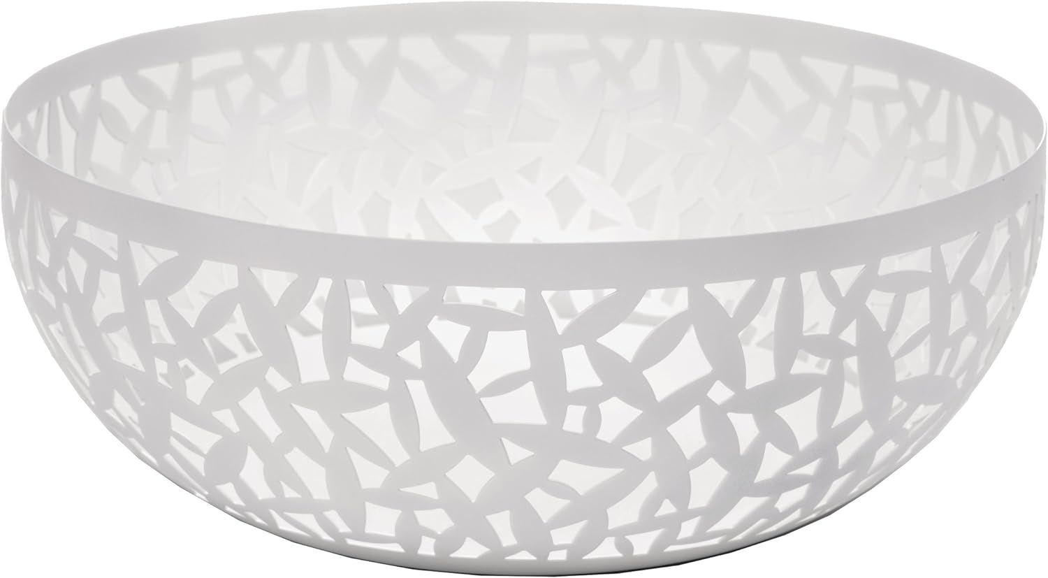 Alessi Fruttiera Cactus in acciaio colorata con resina epossidica, Super White cm 21. Articolo MSA04/21 W