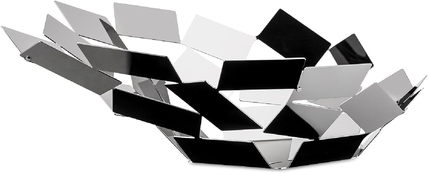 Alessi, centrotavola La Stanza dello Scirocco  in acciaio inossidabile 18/10 lucido, cm 41,6. Articolo MT03
