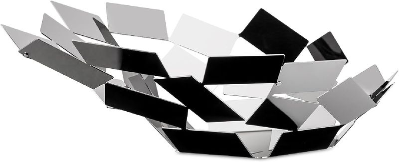Alessi, centrotavola La Stanza dello Scirocco  in acciaio inossidabile 18/10 lucido, cm 41,6. Articolo MT03
