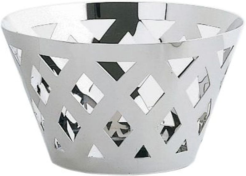 Alessi, Fruttiera in acciaio inossidabile 18/10 lucido, diametro cm 32. Articolo KK18