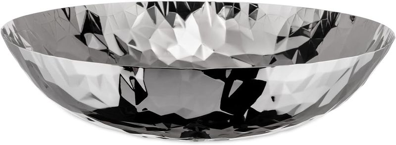 Alessi, Centrotavola in acciaio inossidabile 18/10 lucido, diametro cm 37. Articolo CR01/37 - Joy n.1