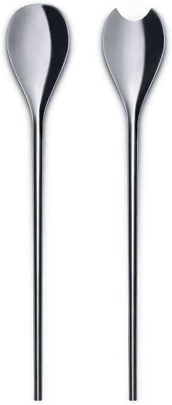 Alessi, Posate per insalata in acciaio inossidabile 18/10 lucido. Articolo BMGS02 - Human collection