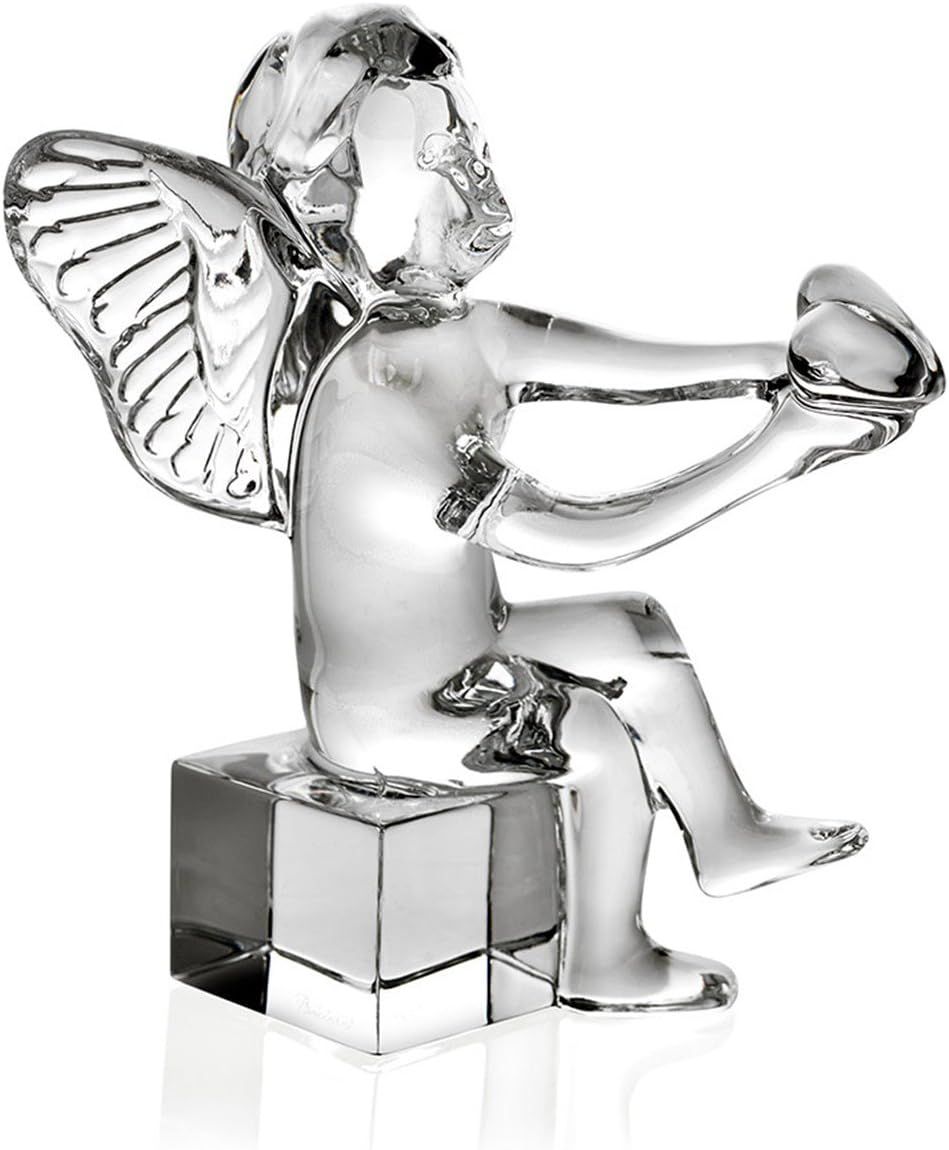 Baccarat, Angelo Cherubino con cuore in cristallo H 10,5 cm art. 2100883