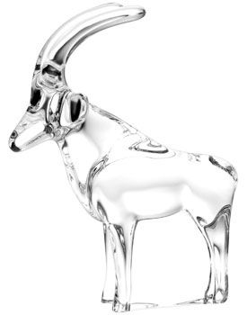 Baccarat, scultura in cristallo, Antilope Arca di Noè art. 2100889