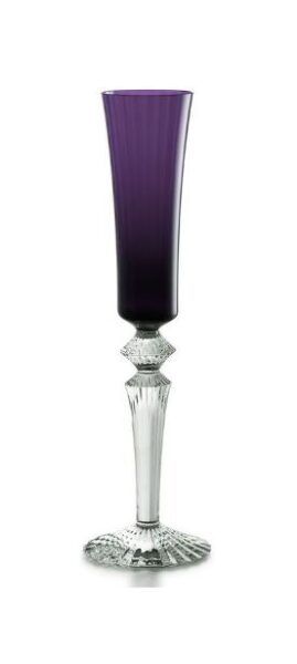 Baccarat, Flute champagne in cristallo modello Mille Nuits  colore Ametista art. 2105459