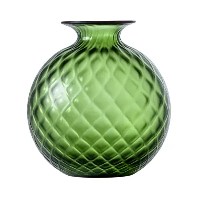 Venini Vaso Monofiore Balloton Verde Mela con filo rosso 100.18