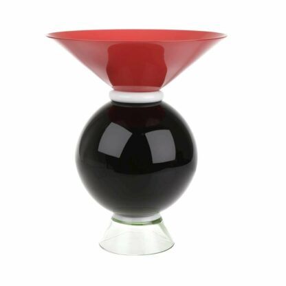 Venini Vaso Yemen Corallo,Lattimo,Nero,Verdognolo