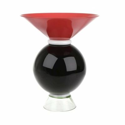 Venini Vaso Yemen Corallo,Lattimo,Nero,Verdognolo