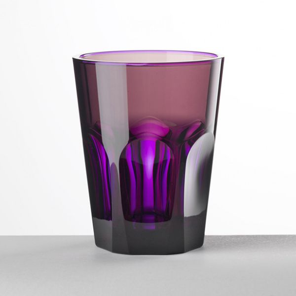 MarioLuca Giusti, Set 6 Bicchieri bibita modello Double Face, colore Cobalt violet.