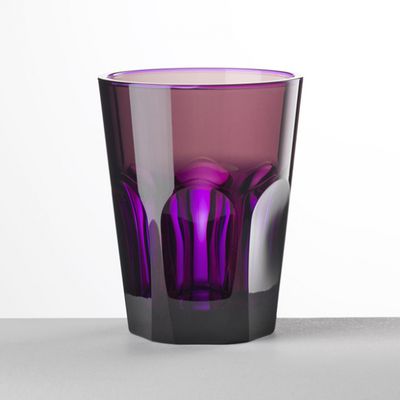 MarioLuca Giusti, Set 6 Bicchieri bibita modello Double Face, colore Cobalt violet.