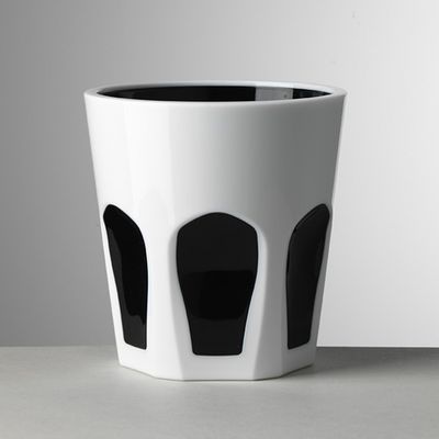 MarioLuca Giusti, set 6 Bicchieri bibita modello Gulli Inverso, colore  Bianco/Nero.