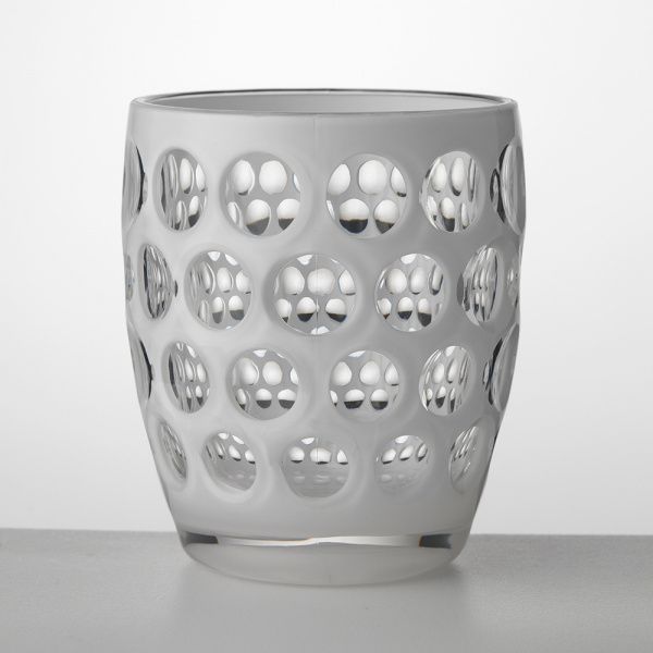 MarioLuca Giusti, set 6 Bicchieri bibita modello Lente Basso, colore bianco.
