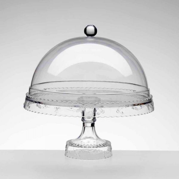 MarioLuca Giusti,  Alzata in materiale acrilico modello  Dolce con Cloche Trasparente.