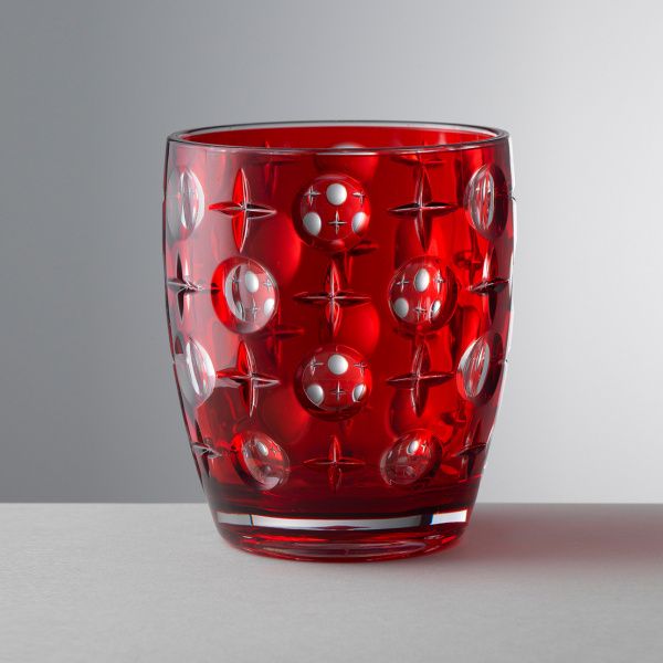 MarioLuca Giusti, Set 6 Bicchieri bibita modello Super Star, colore rosso.