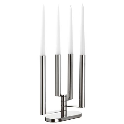 Sambonet, Candeliere modello Domus in acciaio a 4 bracci art. 56538-04