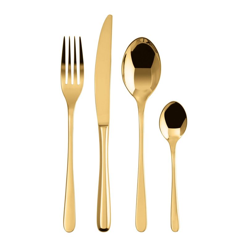 Sambonet, servizio tavola 24 pz. posate in pvd gold modello Taste