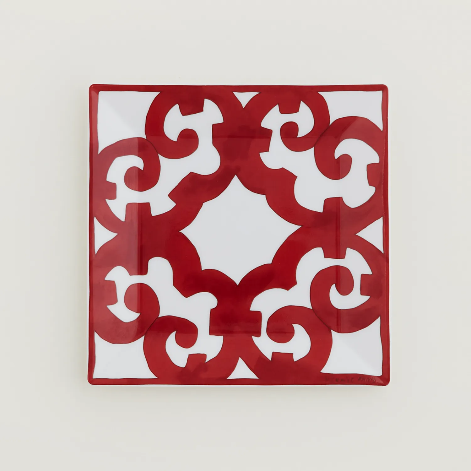 Hermès, Piatto Quadrato Balcon du Quadalquivir N° 3  cm 15.