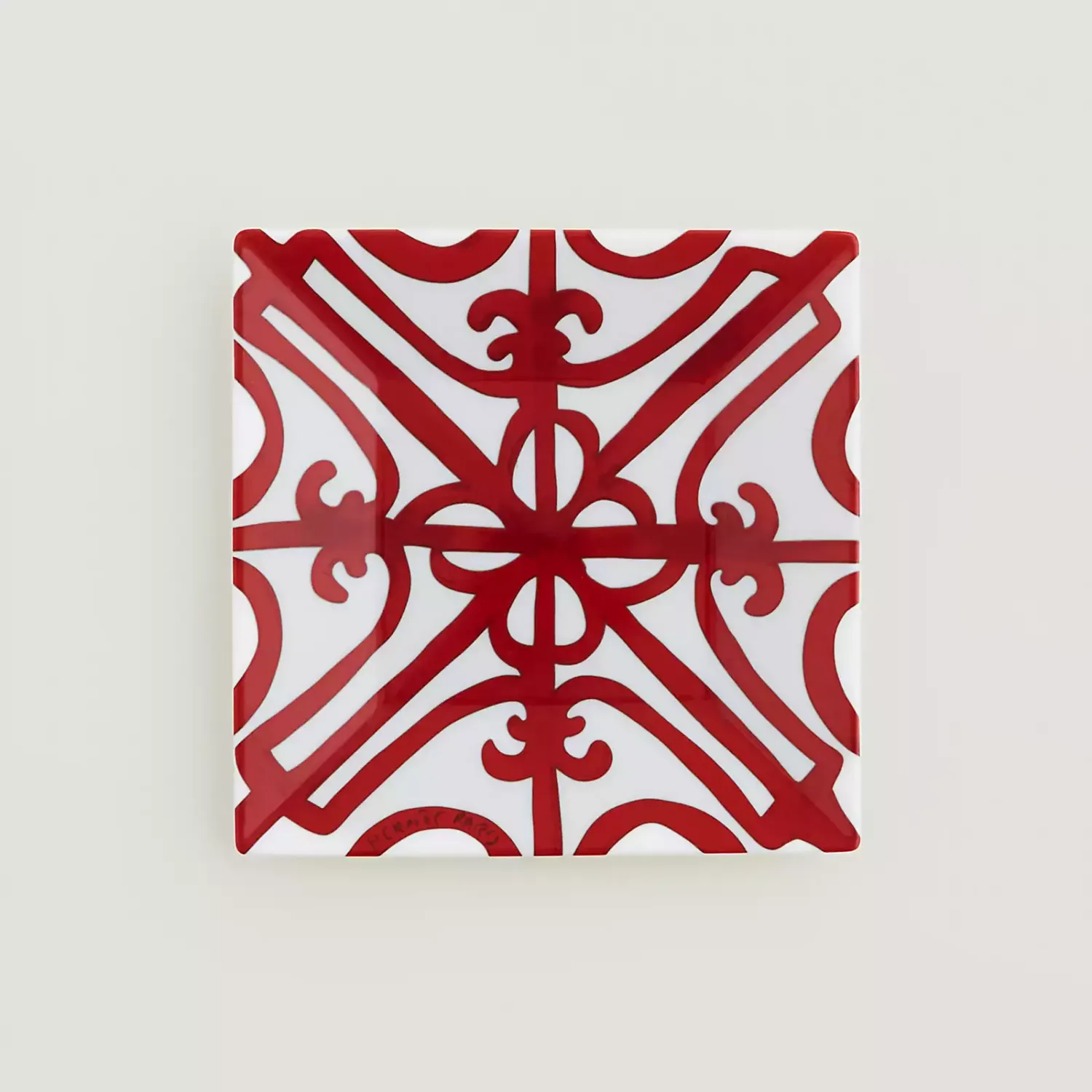 Hermès, Piatto quadrato Balcon du Quadalquivir N° 2  cm 11.