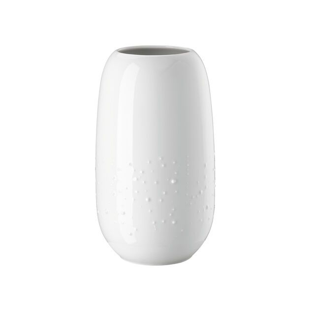 Rosenthal, Vaso in porcellana bianco decoro Droplets H cm 25 art. 14614-800001-26025