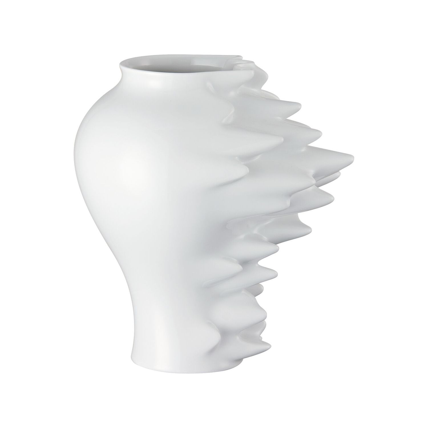 Rosenthal, Vaso in porcellana, bianco cm 27  decoro Fast art. 14271-800001-26027