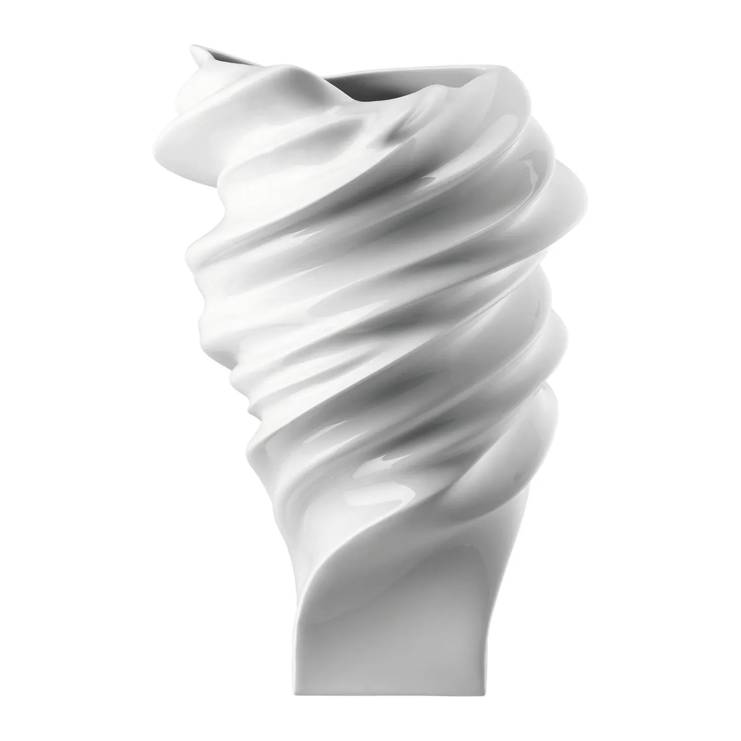 Rosenthal, Vaso in porcellana, bianco lucido decoro Squall cm 32 art.14463-800001-26032