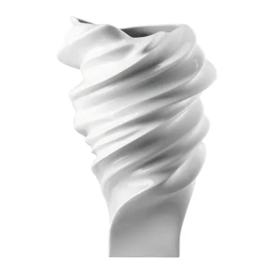 Rosenthal, Vaso in porcellana, bianco lucido decoro Squall cm 32 art.14463-800001-26032