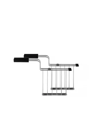 Alessi, Set di due pinze in acciaio e resina termoplastica nera  per tostapane. Articolo NE03RA B Toru