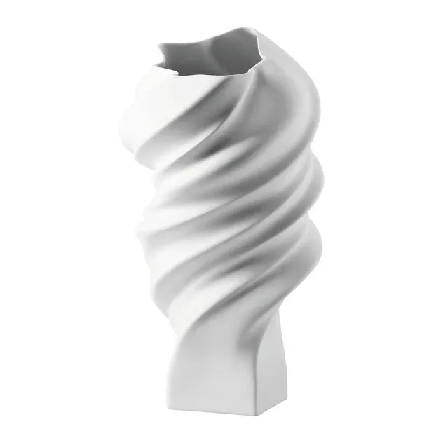 Rosenthal, vaso in porcellana, bianco opaco decoro Squall cm 32 art. 14463-100102-26032