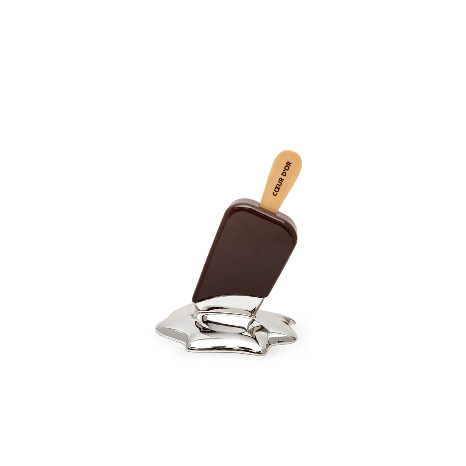 Sequenze, Scultura Coeur d&#39;Or Cioccolato/Argento, cm 12