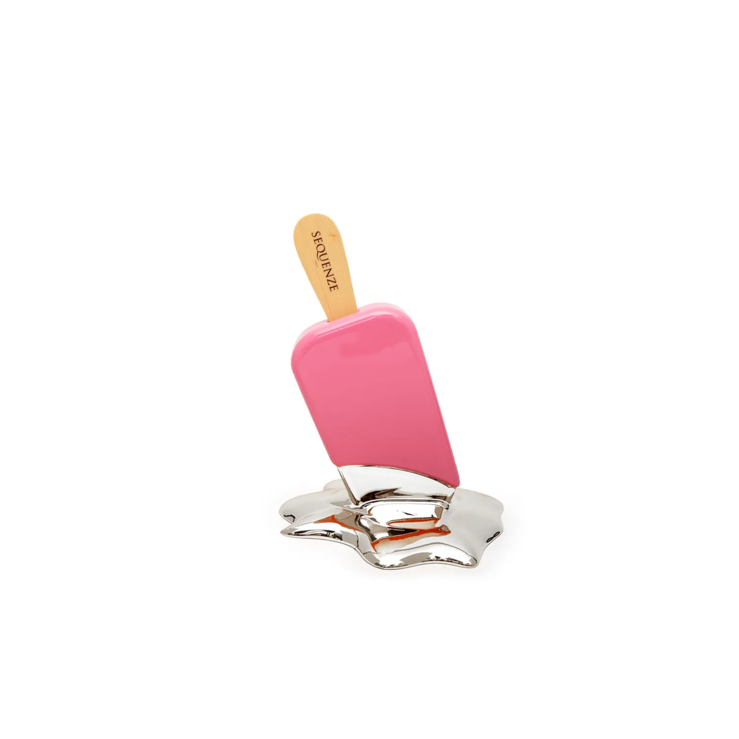 Sequenze, Scultura Coeur d&#39;Or Rosa/Argento, cm 12