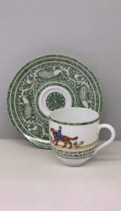 Hermès, “EARLY AMERICA” tazza caffè con piattino