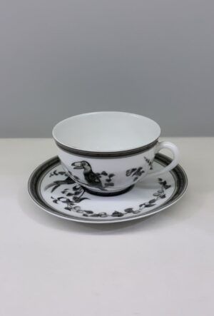 Hermès, &quot;Estampe de Toucans&quot; tazza thè con piattino