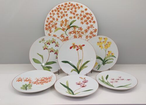 Hermès, servizio dolce jardin des orchidées