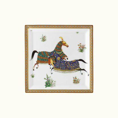 Hermès, Svuotatasche Cheval D&#39; Orient carrè N°4  cm 19x19