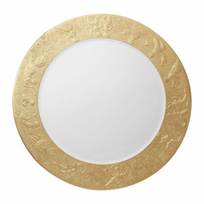 Rosenthal, Piatto torta decoro Zauberflöte Sarastro con incrostazioni d&#39;oro cm 42 art. 11260-206503-12843