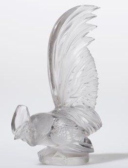 Lalique,  reggilibri Gallo in cristallo Coq Nain