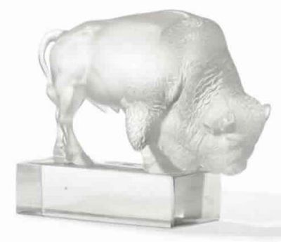 Lalique scultura Buffalo bisonte decorativo   - 11806