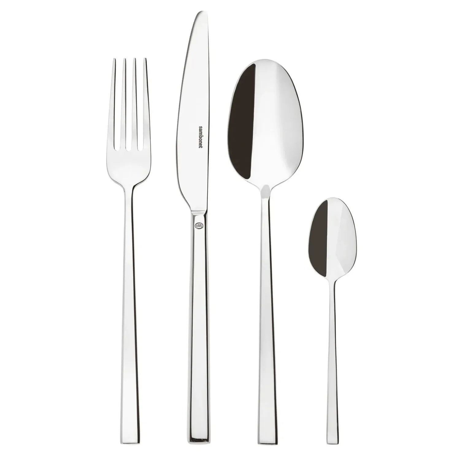 Sambonet, servizio tavola 24 pz. in acciaio inox modello Rock art. 52562-81