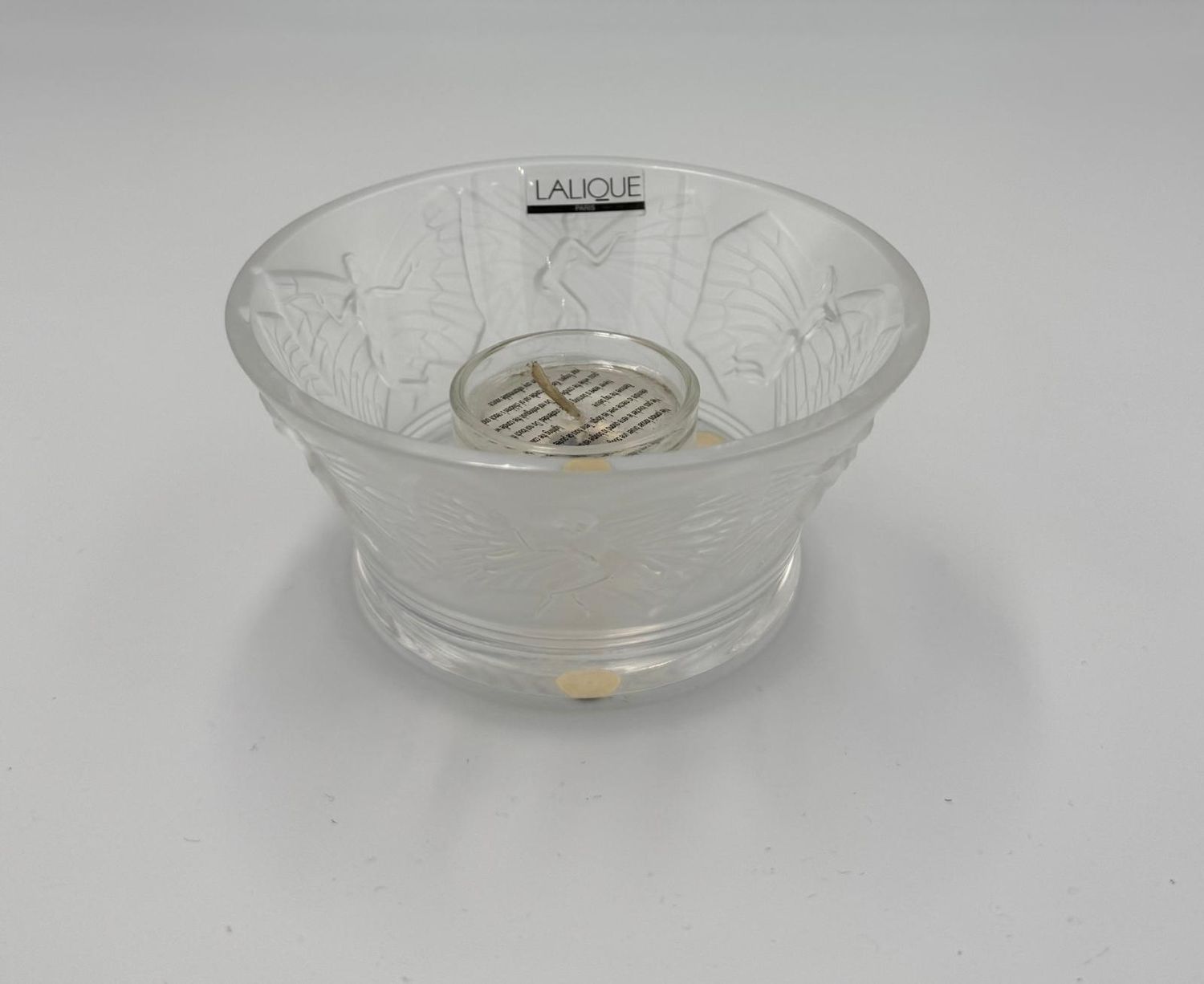 Lalique, Syphider, coppetta in cristallo con candela art. 109310