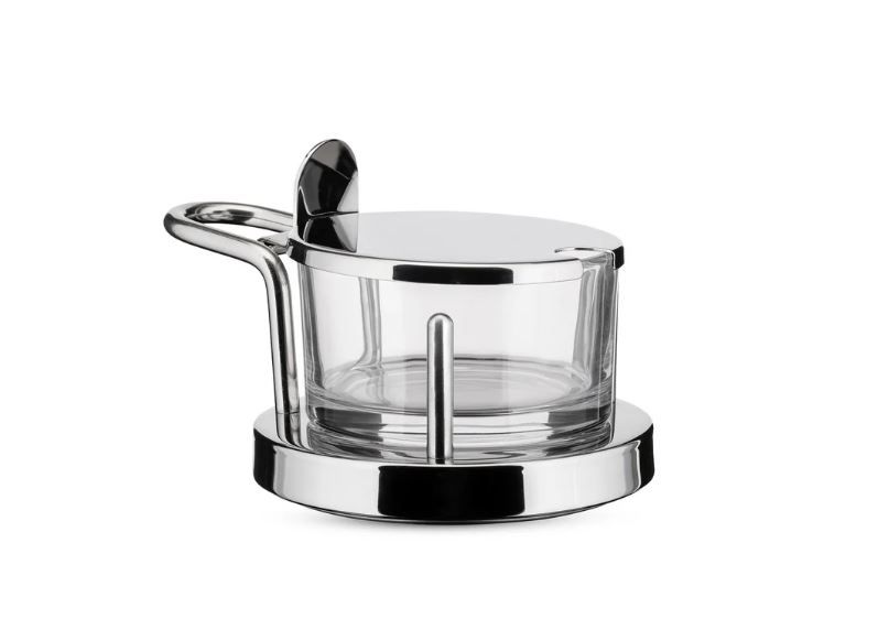 Alessi, formaggiera in acciaio inossidabile 18/10 e vetro art: 5071