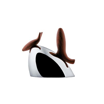 Alessi, bollitore in  miniatura Pito in acciaio 18/10 e pomolo in legno